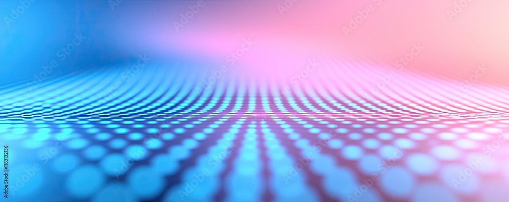 Poster Matrix abstract background idea. Dynamic abstract background with vivid blue and pink dotted patterns.