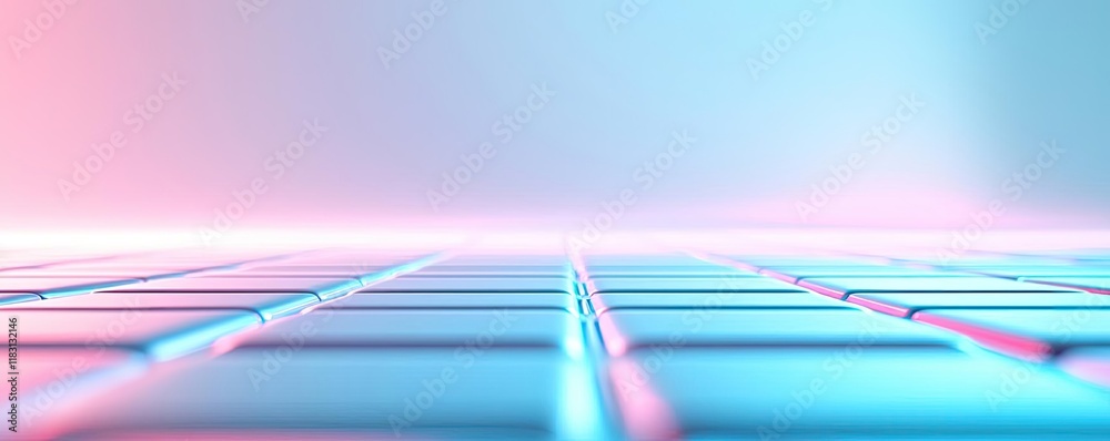Fototapete Matrix abstract background idea. Futuristic abstract background with colorful gradient and smooth grid pattern.