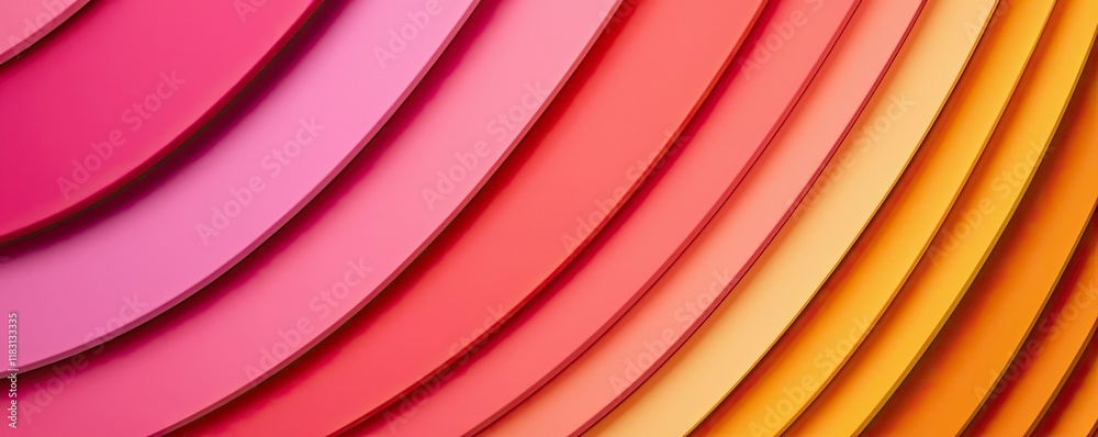 Aufkleber layer abstract background concept. colorful wave patterns in vibrant shades of pink, orange, and red