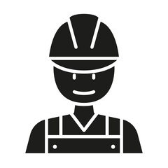 Engineer icon in glyph style