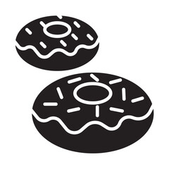 Donut icon in glyph style