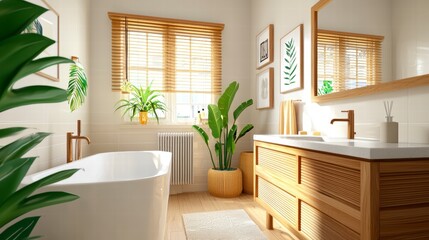 Elegant bathroom design home interior photography modern aesthetic natural light serenity