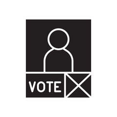 Campaign poster icon in glyph style