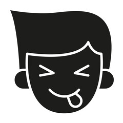 Delicious icon in glyph style