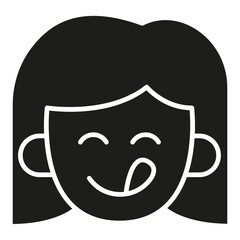 Delicious icon in glyph style