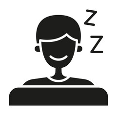 Sleeping icon in glyph style