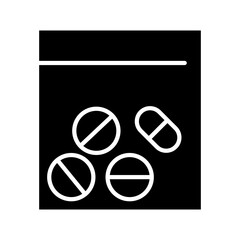 Pill icon in glyph style