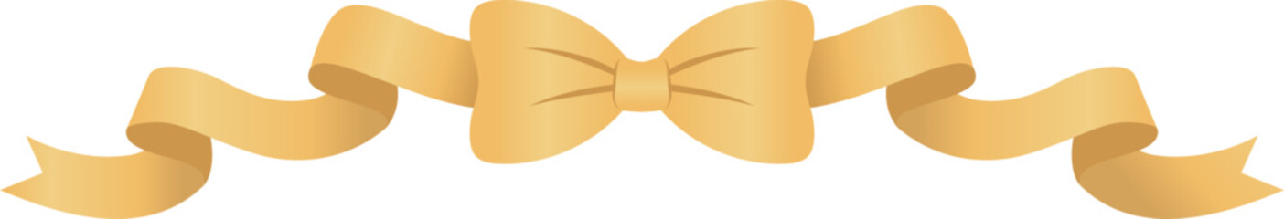 Elegant Golden Bow and Ribbon illustration