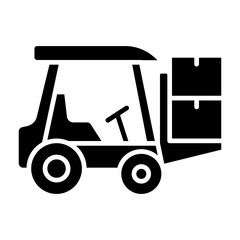Forklift icon in glyph style