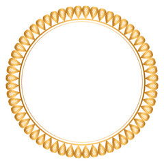 Luxury Golden Or Gold Circle Frame Border Design 