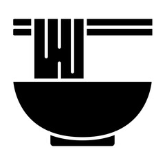 Ramen icon in glyph style