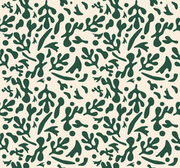 Design templates with hand drawn green abstract shapes background.