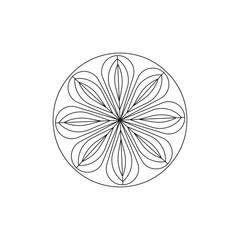 Floral mandala layout element design