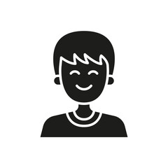 Boy icon in glyph style