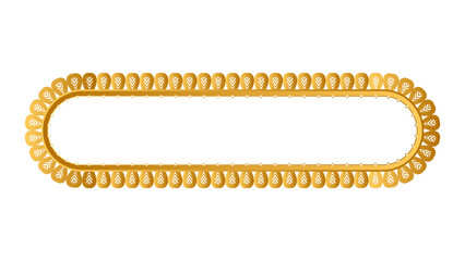 set of gold islamic text box frame with banner