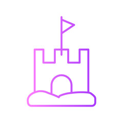 sandcastle gradient icon