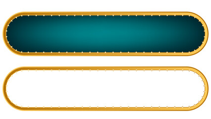 Set of luxury color golden arabic islamic banner title frame text box border background