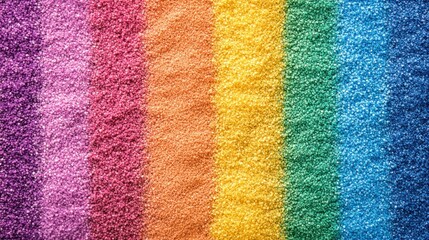 Obraz premium Colorful Sand Stripes Representing Pride Month and LGBT Community