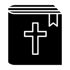 Obraz premium Bible icon in glyph style