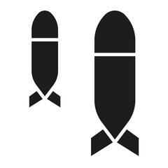 Missile icon in glyph style