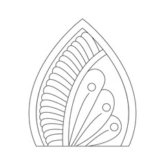 Relaxation Mandalas Vector Element Design for Coloring Book Page
