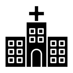 Obraz premium Hospital icon in glyph style