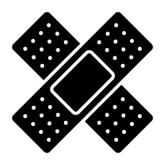 First aid plaster icon in glyph style