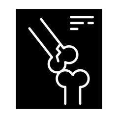 X-ray icon in glyph style