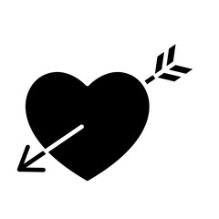 In love icon in glyph style