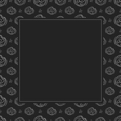 donut icon frame. doodle donut square frame. hand drawn donut frame background. donut icon background