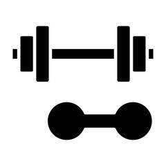 Dumbbells icon in glyph style