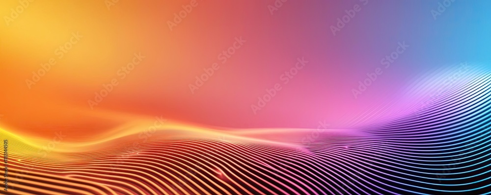 Aufkleber Matrix abstract background idea. Colorful abstract wave patterns with vibrant gradients and smooth lines.