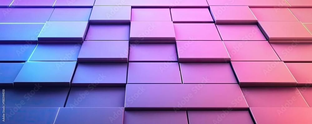 Aufkleber matrix abstract background idea. vibrant abstract background with colorful geometric tiles in purple