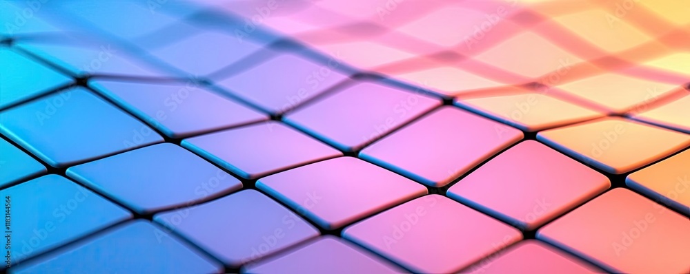 Aufkleber matrix abstract background idea. vibrant abstract graphic with colorful tiles creates a modern, digi