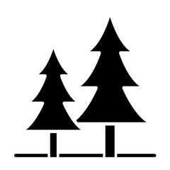 Forest icon in glyph style