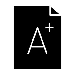 Grade report icon in glyph style