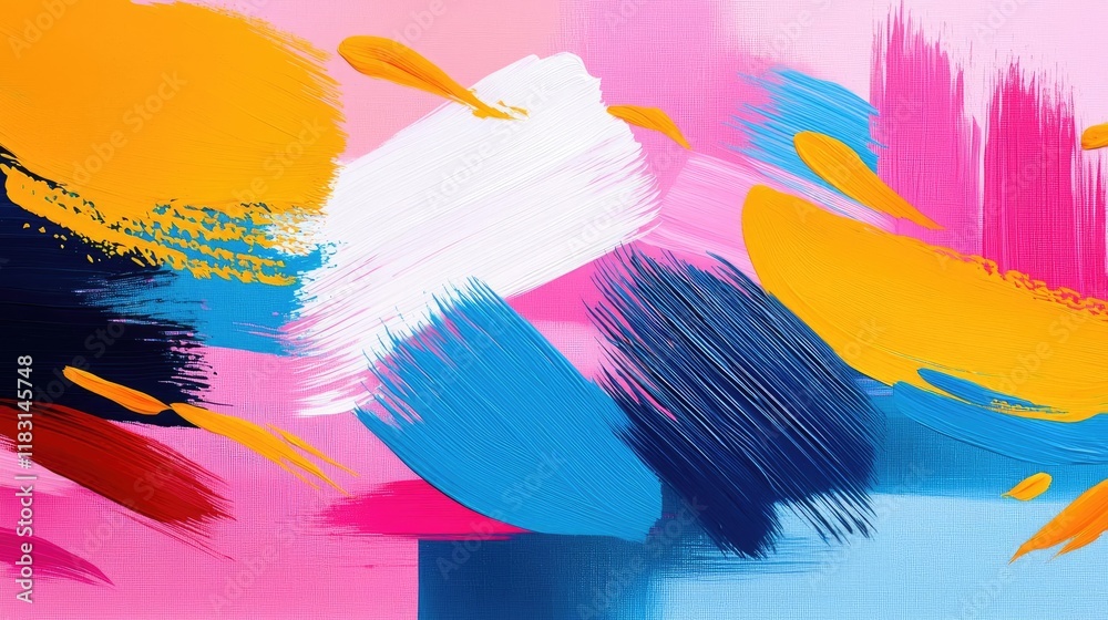 Poster watercolor abstract background concept. vibrant abstract paint strokes in bright colors for creative