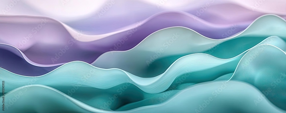 Poster Layer abstract background concept. Abstract waves of soft colors create a serene and calming visual effect.