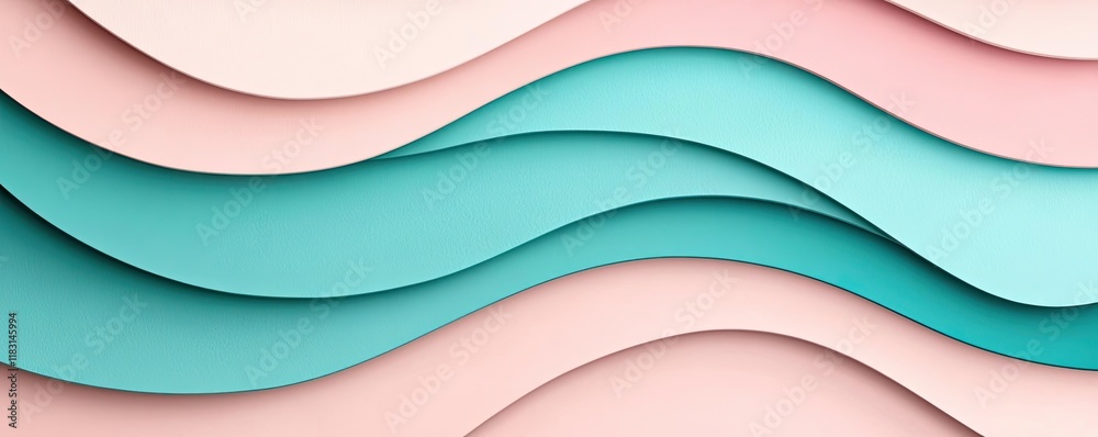 Poster Layer abstract background concept. Colorful layered waves create a smooth, abstract background for diverse designs.