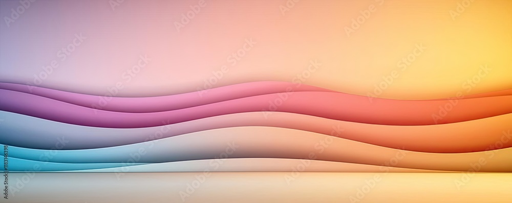 Poster Layer abstract background concept. Abstract colorful wavy lines creating a vibrant and dynamic background.