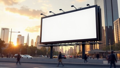 billboard in the city, blank billboard mockup