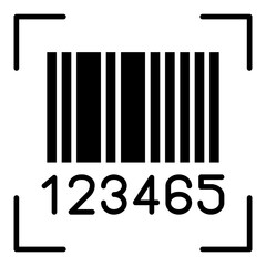 Barcode icon in glyph style
