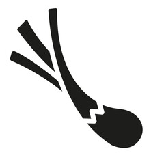 Leek icon in glyph style