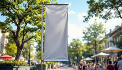 white blank banner mockup. mockup banner for outdoor event