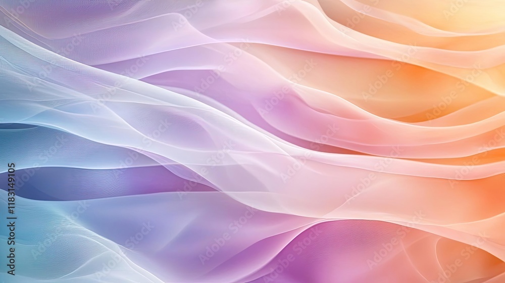 Leinwandbilder Layer abstract background concept. Colorful abstract wave patterns creating a sense of flow and dynamism.