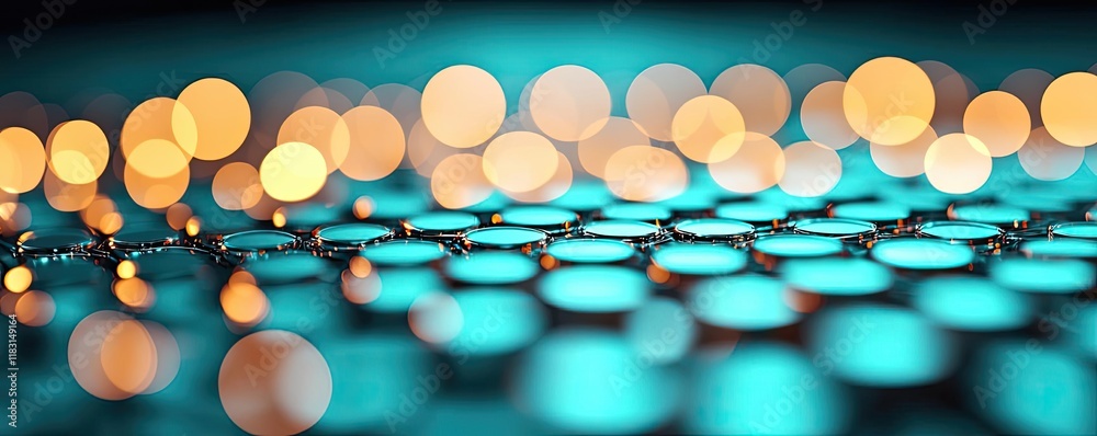 Aufkleber Matrix abstract background idea. Colorful abstract background with glowing circles and a modern texture for design projects.