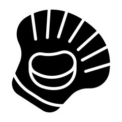 Scallop icon in glyph style