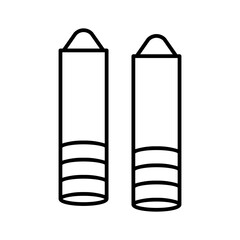 crayons line icon