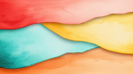 Watercolor abstract background concept. Vibrant watercolor waves blending colors for artistic inspiration and creativity.