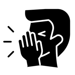 Sneeze icon in glyph style